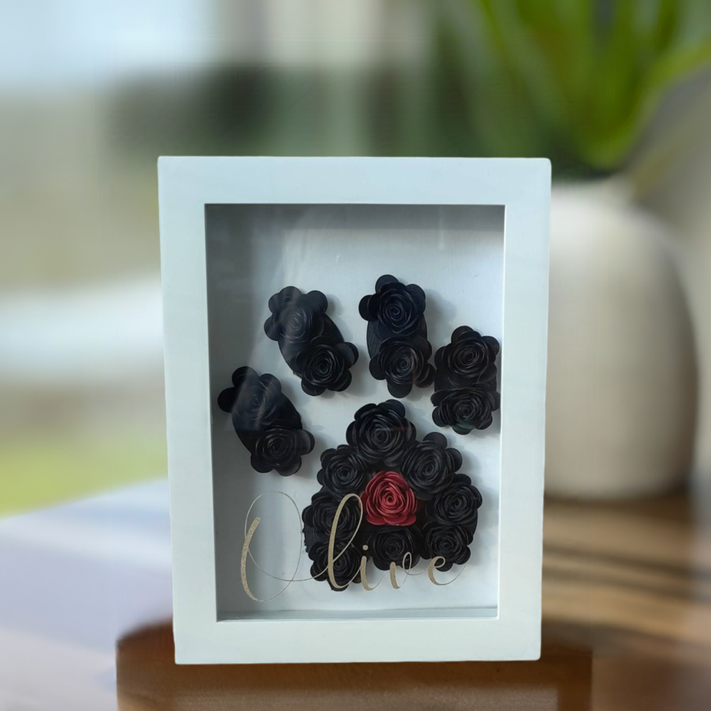 Dog Paw Shadow Box